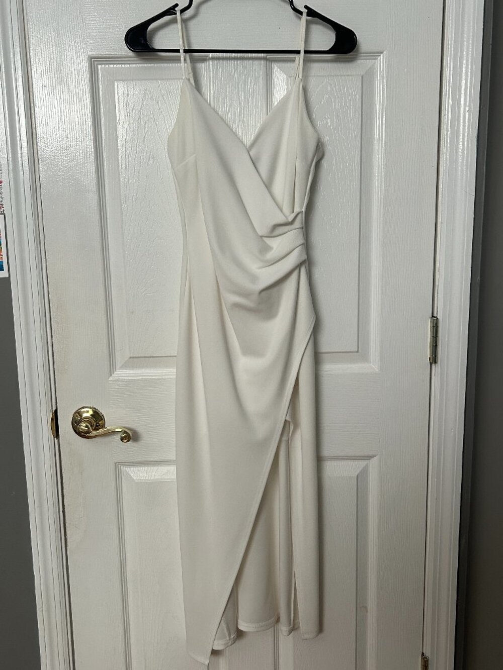 Windsor Formal White Maxi Dress Women's Small Feminine Timeless Elegant *Stain*
